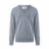 Men's cashmere v-neck sweater Derby Grey